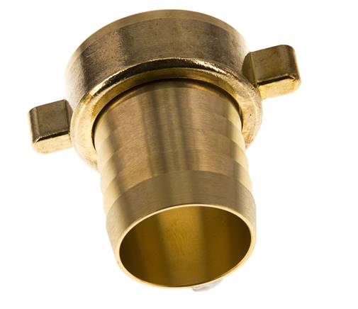G Embout de tuyau en laiton 1 1/2'' x 38mm avec joint NBR et écrou à ailettes 16 Bar