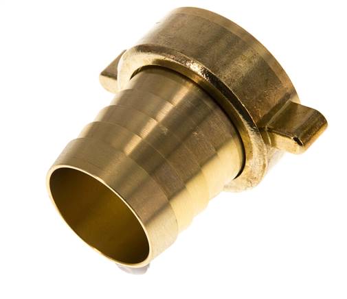 G Embout de tuyau en laiton 1 1/2'' x 38mm avec joint NBR et écrou à ailettes 16 Bar