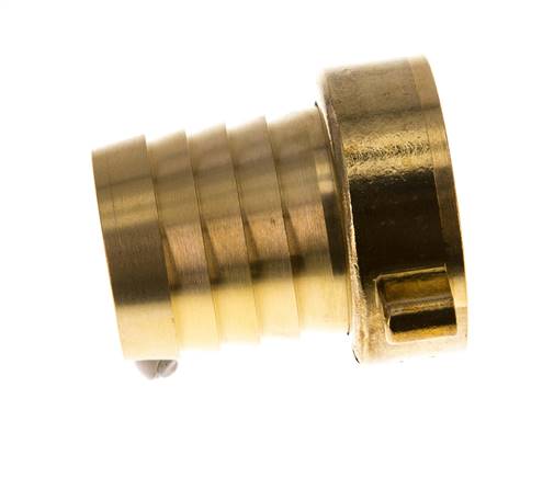 G Embout de tuyau en laiton 1 1/2'' x 38mm avec joint NBR et écrou à ailettes 16 Bar