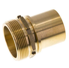 G Embout de tuyau en laiton 2'' mâle x 50mm avec collier de sécurité DIN 2817