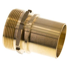 G Embout de tuyau en laiton 2'' mâle x 50mm avec collier de sécurité DIN 2817