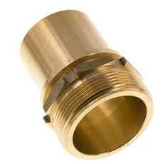 G Embout de tuyau en laiton 2'' mâle x 50mm avec collier de sécurité DIN 2817