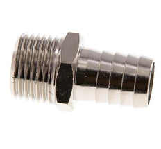 R 1/2'' mâle x 16mm barbe de tuyau en laiton nickelé 16 bars