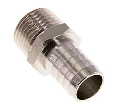 R 1/2'' mâle x 16mm barbe de tuyau en laiton nickelé 16 bars