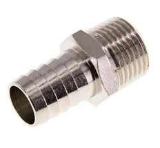 R 1/2'' mâle x 16mm barbe de tuyau en laiton nickelé 16 bars