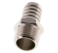 R 1/2'' mâle x 16mm barbe de tuyau en laiton nickelé 16 bars