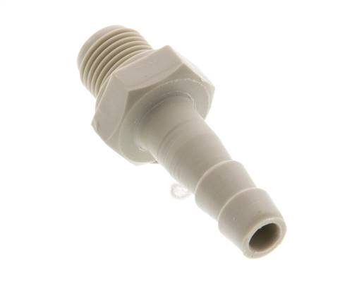 G 1/8'' mâle x 6mm barbe de tuyau en polypropylène (PP) 10 Bar