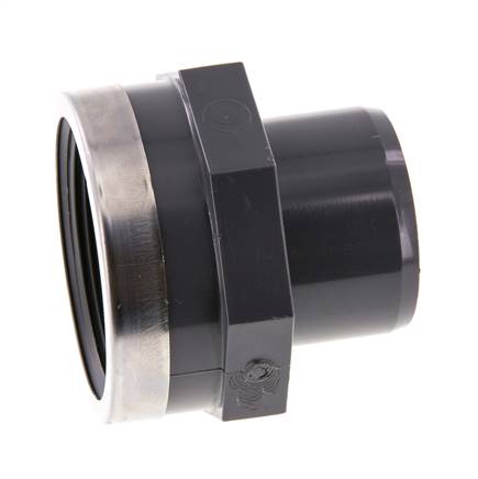 Raccord PVC mâle femelle 50 mm x femelle Rp 2