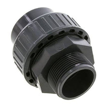 Raccord union en PVC femelle femelle 50mm x mâle R 1-1/2'' FKM