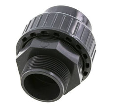 Raccord union en PVC femelle femelle 50mm x mâle R 1-1/2'' FKM