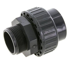 Raccord union en PVC femelle femelle 50mm x mâle R 1-1/2'' FKM