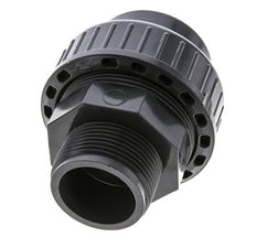 Raccord union en PVC femelle à douille 40mm x mâle R 1 1/4'' FKM