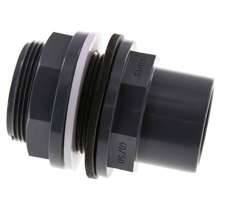 Raccord de cloison en PVC Douille 40x50mm