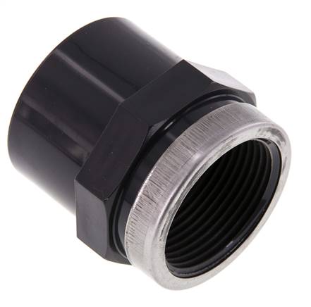 Raccord PVC femelle femelle femelle 40mm x femelle Rp 1 1/4