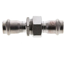 Raccord union à sertir - 22mm femelle - Acier inoxydable à joint plat