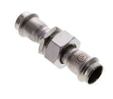 Raccord union à sertir - 22mm femelle - Acier inoxydable à joint plat