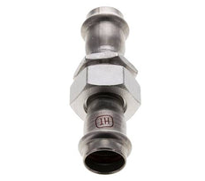 Raccord union à sertir - 22mm femelle - Acier inoxydable à joint plat