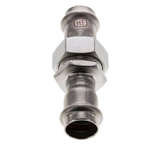 Raccord union à sertir - 22mm femelle - Acier inoxydable à joint plat