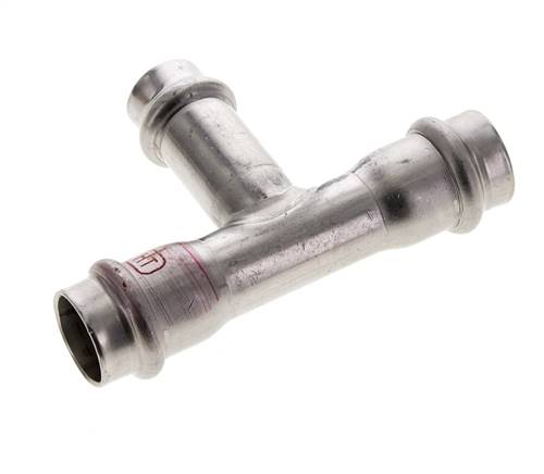 Tee Press Fitting - 15mm Femelle & 18mm - Acier inoxydable