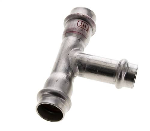 Tee Press Fitting - 15mm Femelle & 18mm - Acier inoxydable