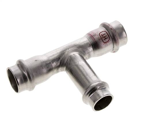 Tee Press Fitting - 15mm Femelle & 18mm - Acier inoxydable