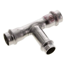 Tee Press Fitting - 15mm Femelle & 18mm - Acier inoxydable