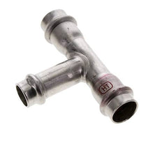 Tee Press Fitting - 15mm Femelle & 18mm - Acier inoxydable