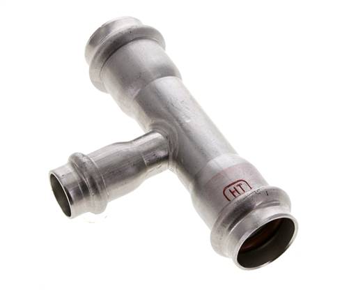 Raccord en T à sertir - 15mm Femelle & 22mm - Acier inoxydable