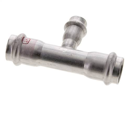 Raccord en T à sertir - 15mm Femelle & 22mm - Acier inoxydable