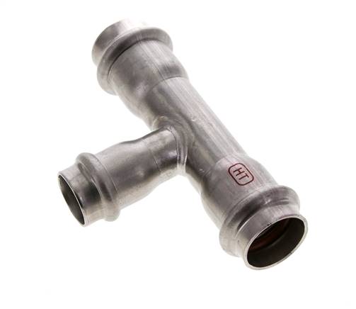 Raccord en T à sertir - 18mm Femelle & 22mm - Acier inoxydable