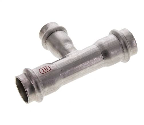 Raccord en T à sertir - 18mm Femelle & 22mm - Acier inoxydable