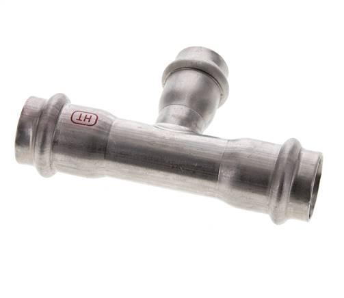 Raccord en T à sertir - 18mm Femelle & 22mm - Acier inoxydable