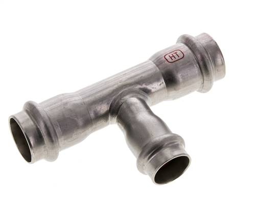 Raccord en T à sertir - 18mm Femelle & 22mm - Acier inoxydable