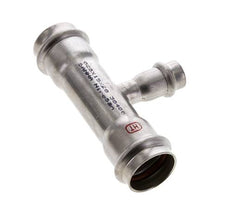 Raccord en T à sertir - 15mm Femelle & 28mm - Acier inoxydable