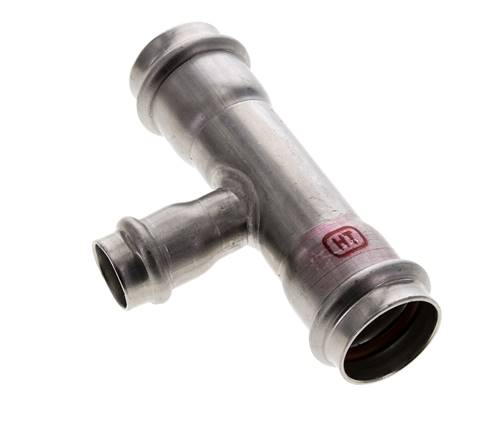 Raccord en T à sertir - 18mm Femelle & 28mm - Acier inoxydable