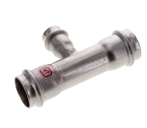 Raccord en T à sertir - 18mm Femelle & 28mm - Acier inoxydable