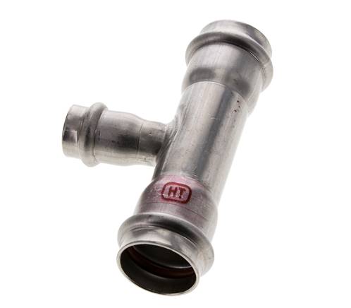 Raccord en T à sertir - 18mm Femelle & 28mm - Acier inoxydable