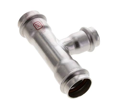 Raccord en T à sertir - 22mm Femelle & 28mm - Acier inoxydable