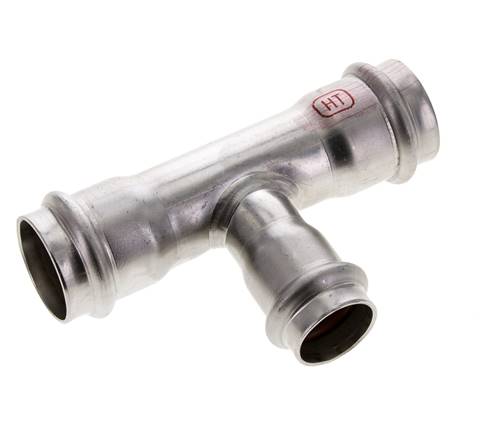 Raccord en T à sertir - 22mm Femelle & 28mm - Acier inoxydable