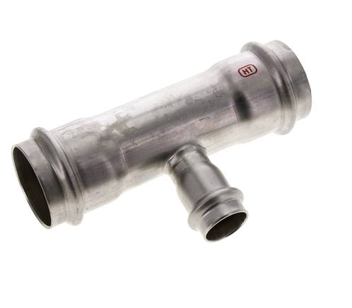 Raccord en T à sertir - 22mm Femelle & 42mm - Acier inoxydable