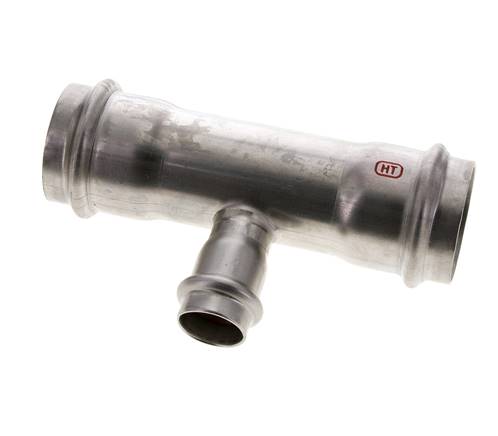 Raccord en T à sertir - 22mm Femelle & 42mm - Acier inoxydable