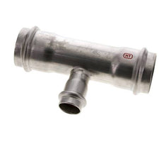 Raccord en T à sertir - 22mm Femelle & 42mm - Acier inoxydable
