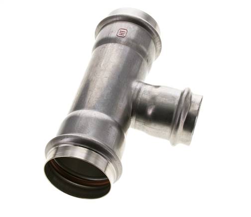 Raccord en T à sertir - 42mm Femelle & 54mm - Acier inoxydable