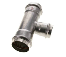 Raccord en T à sertir - 42mm Femelle & 54mm - Acier inoxydable