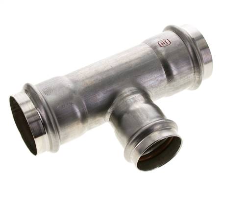 Raccord en T à sertir - 42mm Femelle & 54mm - Acier inoxydable