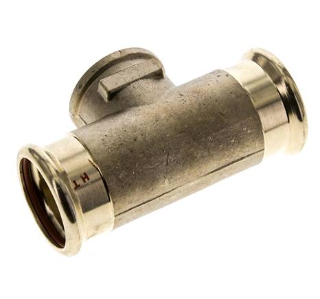 Tee Press Fitting - 35mm Femelle & Rp 1'' Femelle - Alliage de cuivre