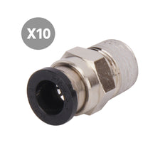 6mmxR1/8'' droit à emboîtement [10 pièces].