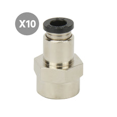 4mmxRc1/4'' femelle droite à emboîtement [10 pièces].