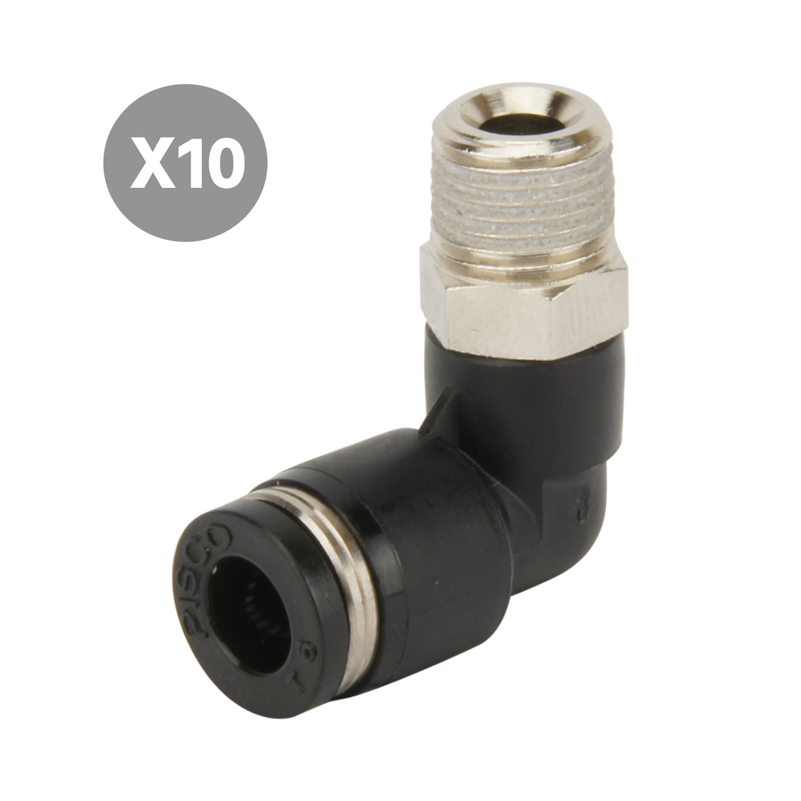 Coude 6mmxR1/8'' Push Fit [10 pièces].