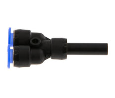 Raccord enfichable en Y 6mm x 6mm avec bouchon PBT NBR Conception compacte [2 Pièces].
